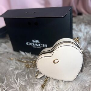 Crossbody mini heart coach bag